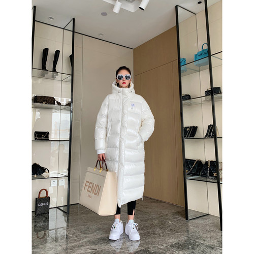 NancyCavally白鹅绒过膝羽绒服