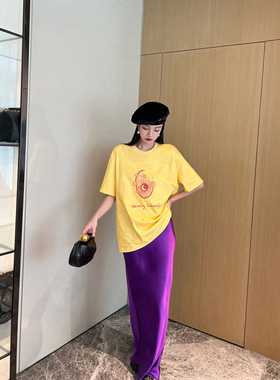 NancyCavally液氨丝光SUPIMA棉 手可摘星辰造梦空间微扎染印花T