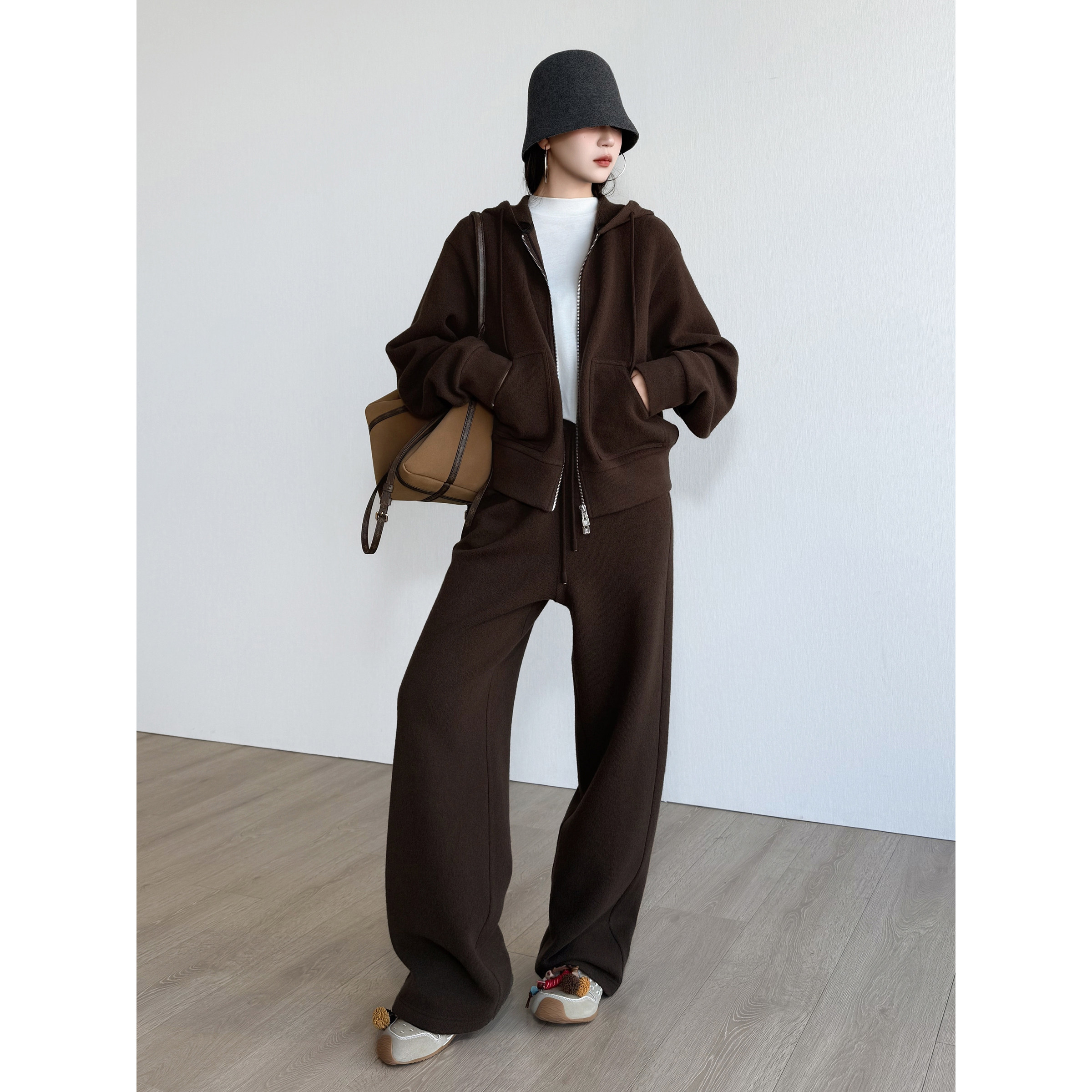 NancyCavally专柜款轻奢细腻羊毛 慵懒运动风连帽卫衣/卫裤套装,女装/女士精品,时尚套装,淘宝优惠券,粉丝福利购,淘宝优惠卷