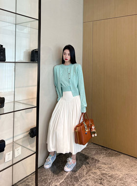 NancyCavally鱼骨感腰封花苞半裙
