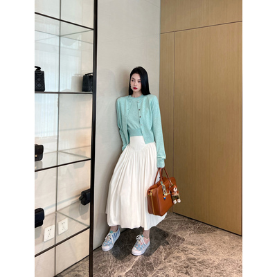 NancyCavally鱼骨感腰封花苞半裙