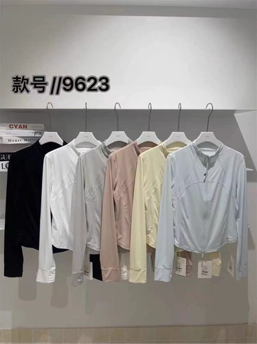 SJBY9623夏季新款运动外套女长袖上衣跑步服速干瑜伽服修身防晒衣