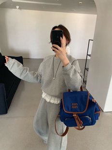 浅之夏QZX11007韩系休闲运动套装 新款 卫裤 拼接蕾丝两件套潮 女春季