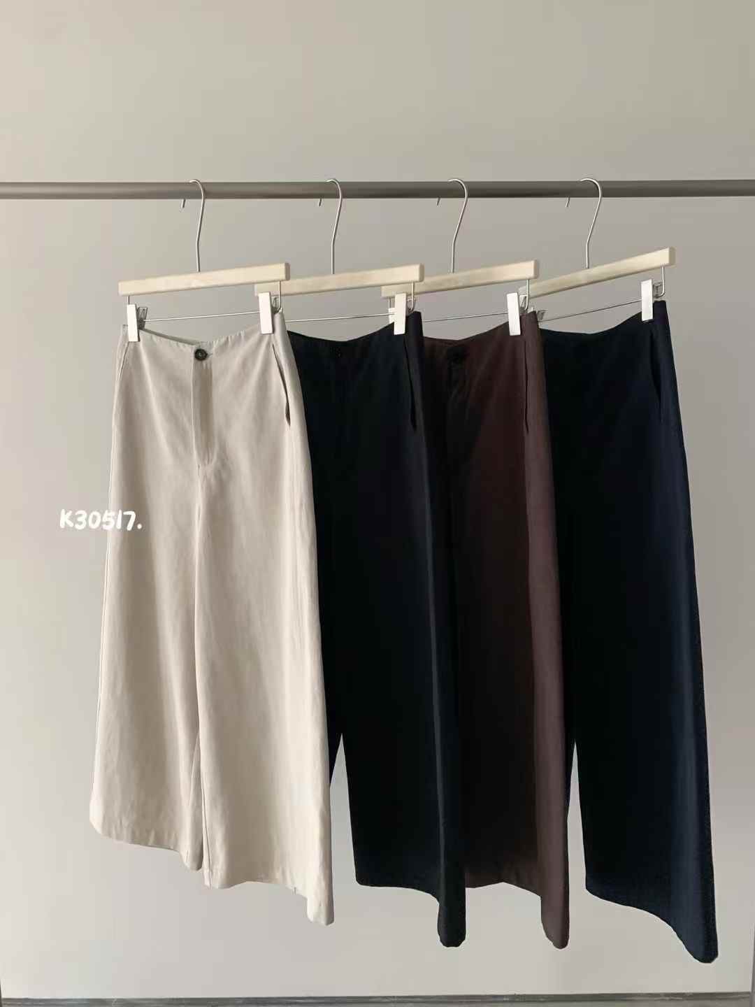 卡曼诗Kms30517正品高腰显瘦直筒裤女2025秋季新款百搭休闲阔腿裤
