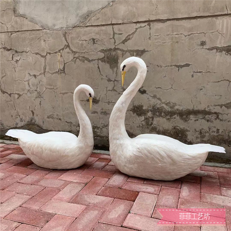 仿真橱窗婚礼儿童羽毛大鹅模型