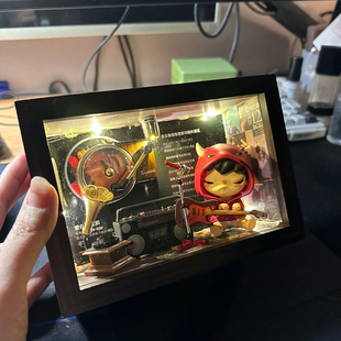 音乐相框摆台diy手办盲盒造景立体中空相框jay周杰伦周边生日礼物