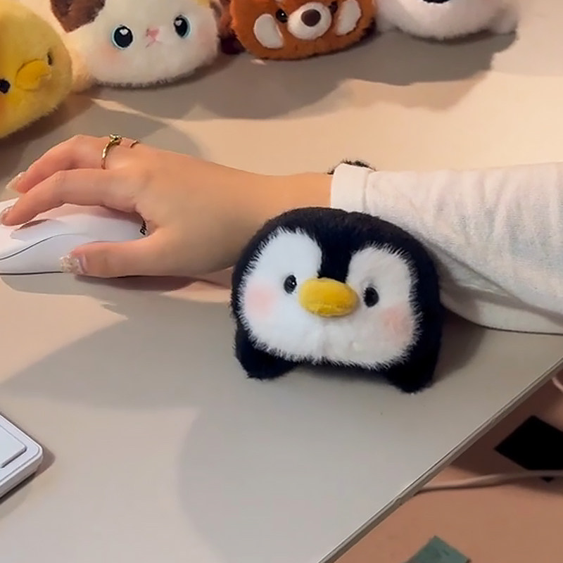 喵它姐桌面手腕拖垫桌伴娃娃鼠标手腕腕宝原创掌中偶毛绒玩具玩偶