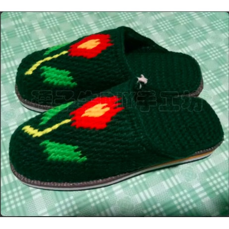 38/39码成品现货纯手工勾女防滑坡跟平底包头毛线拖鞋花朵礼品,女鞋,包头拖,淘宝优惠券,粉丝福利购,淘宝优惠卷