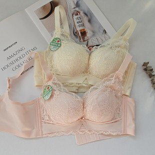 佳妮拉丝文胸AB杯小胸显大无钢圈中厚聚拢性感蕾丝上托防下垂内衣
