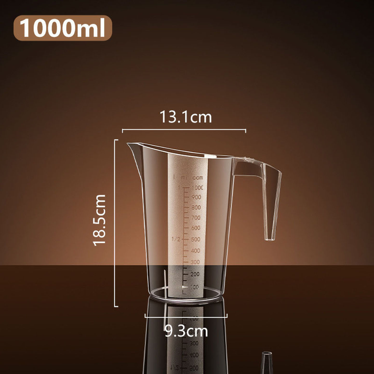 塑料拉花杯食品级尖头斜口带刻度