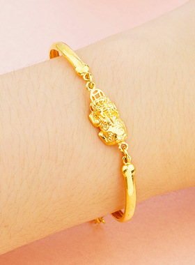 镀金招财进宝久不掉色貔貅手链