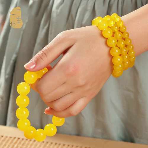 天然黄玛瑙手链手串支持增删珠子