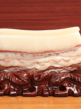 23*14*3cm1740g天然石材奇石摆件猪肉石五花肉桌面装饰雕刻石摆件