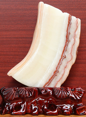 20*26*2cm1677g天然石材奇石摆件猪肉石五花肉桌面装饰雕刻石摆件