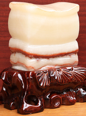 15*16*5cm2070g天然石材奇石摆件猪肉石五花肉桌面装饰雕刻石摆件