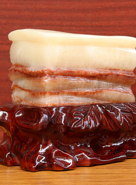 14*11*6cm1373g天然石材奇石摆件猪肉石五花肉桌面装饰雕刻石摆件