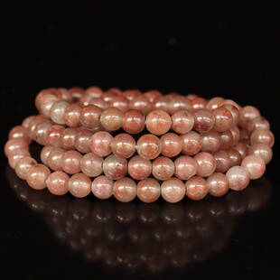 6*6mm108颗35g天然桂林鸡血玉石手链田湾料黄色手串女士手链