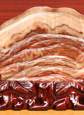 20*19*2cm1725g天然石材奇石摆件猪肉石五花肉桌面装饰雕刻石摆件