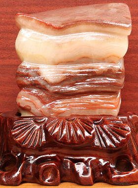 13*16*7cm2363g天然石材奇石摆件猪肉石五花肉桌面装饰雕刻石摆件