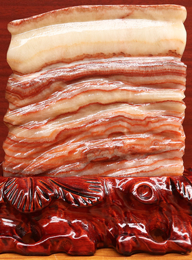 18*19*11cm5677g天然石材奇石摆件猪肉石五花肉桌面雕刻石摆件