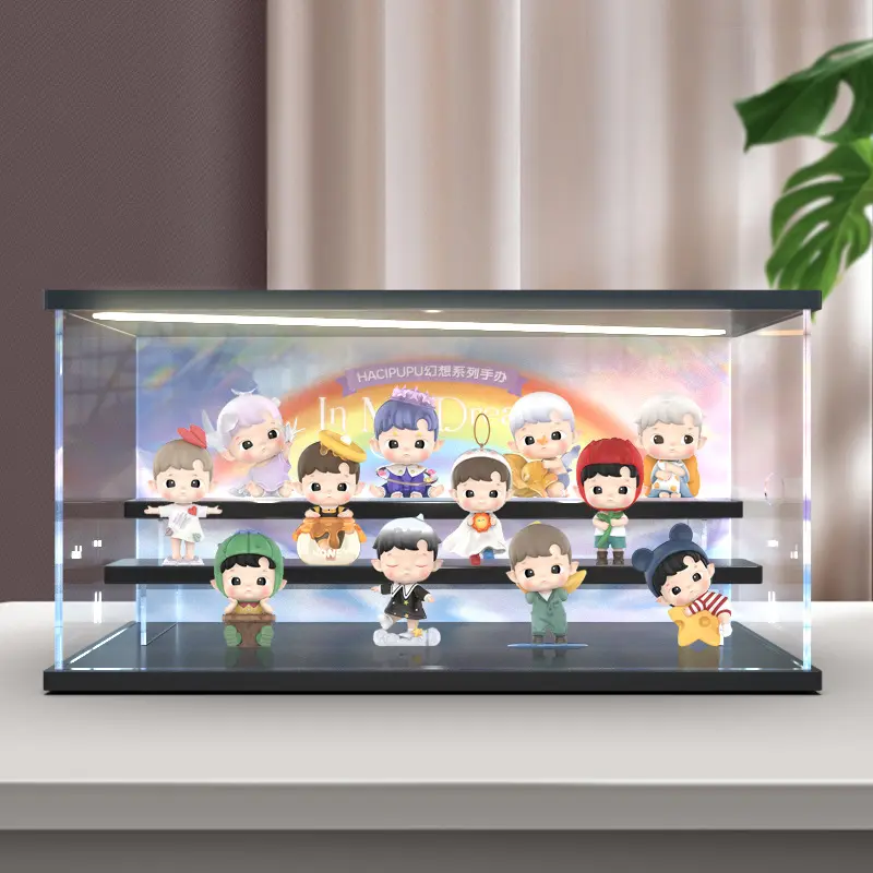 亚克力灯光展示盒适用POPMART泡泡玛特 HACIPUPU幻想系列手办收纳
