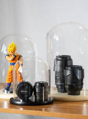 玻璃罩永生花展示盒 桌面摆件diy装饰干花透明手办玻璃防尘罩罩子