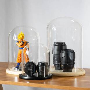 玻璃罩永生花展示盒 桌面摆件diy装饰干花透明手办玻璃防尘罩罩子