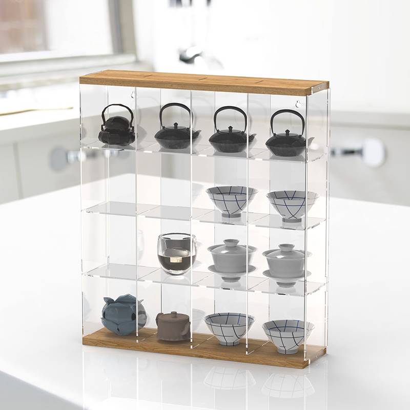 桌面杯子收纳置物架水杯收纳盒防尘玻璃杯茶杯托盘沥水杯架子杯架