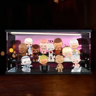 适用POPMART泡泡玛特 KUBO 呼吸感应系列盲盒亚克力场景款收纳盒