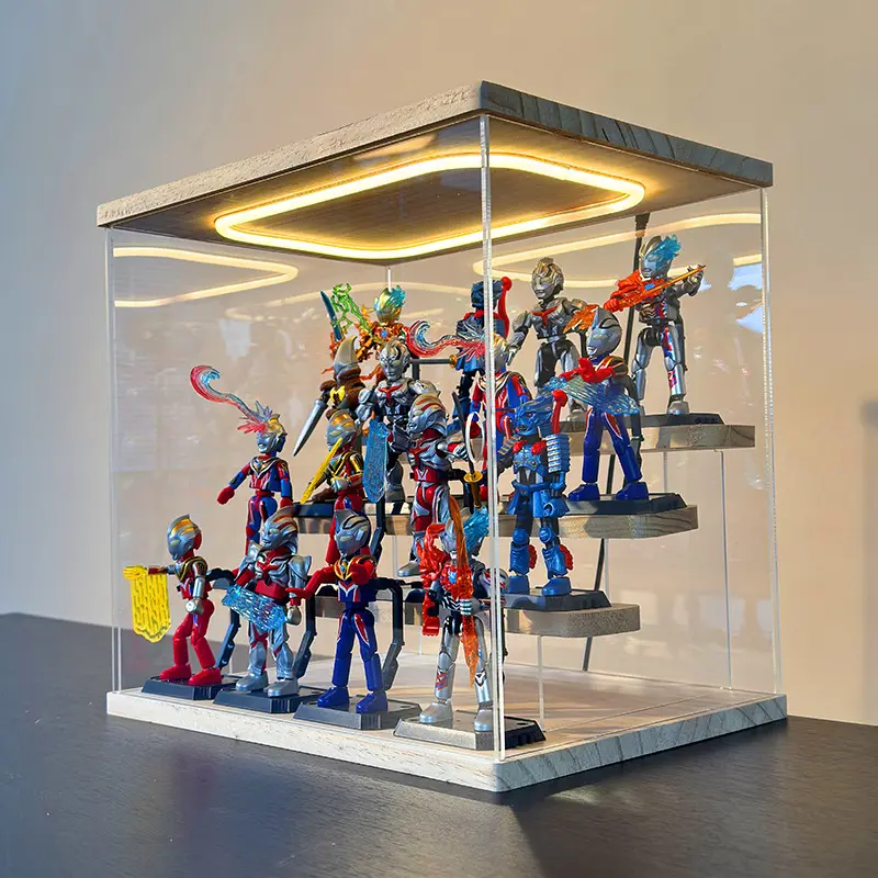 布鲁可奥特曼展示架第十二弹积木亚克力展示盒适用盲盒手办收纳盒