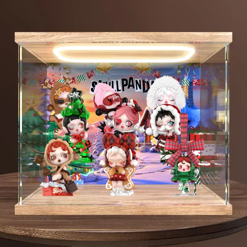 适用泡泡玛特SKULLPANDA许愿时间到系列sp盲盒手办回灯防尘收纳盒