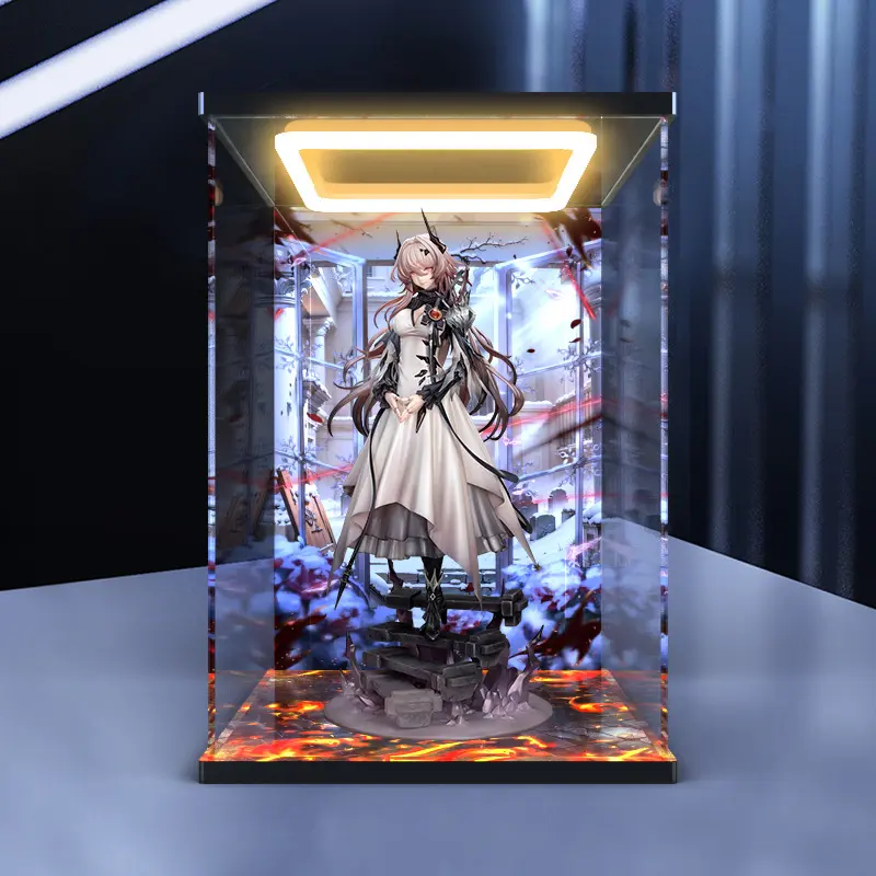 适用Myethos明日方舟 特蕾西娅 魔王 手办防尘回型灯亚克力收纳盒图片