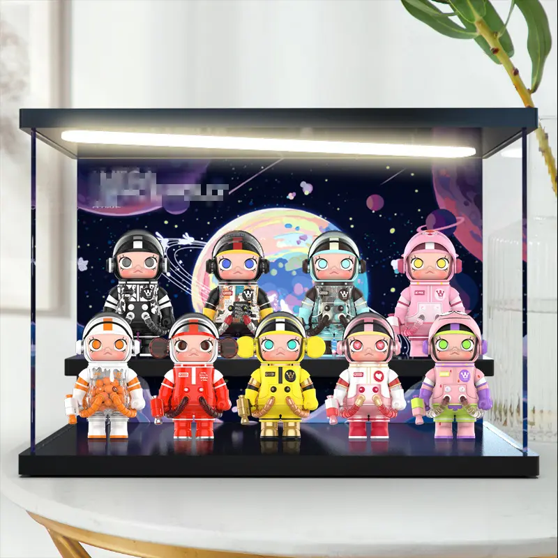 适用泡泡玛特MEGA珍藏系列100%周年SPACE MOLLY二代盲盒展示盒