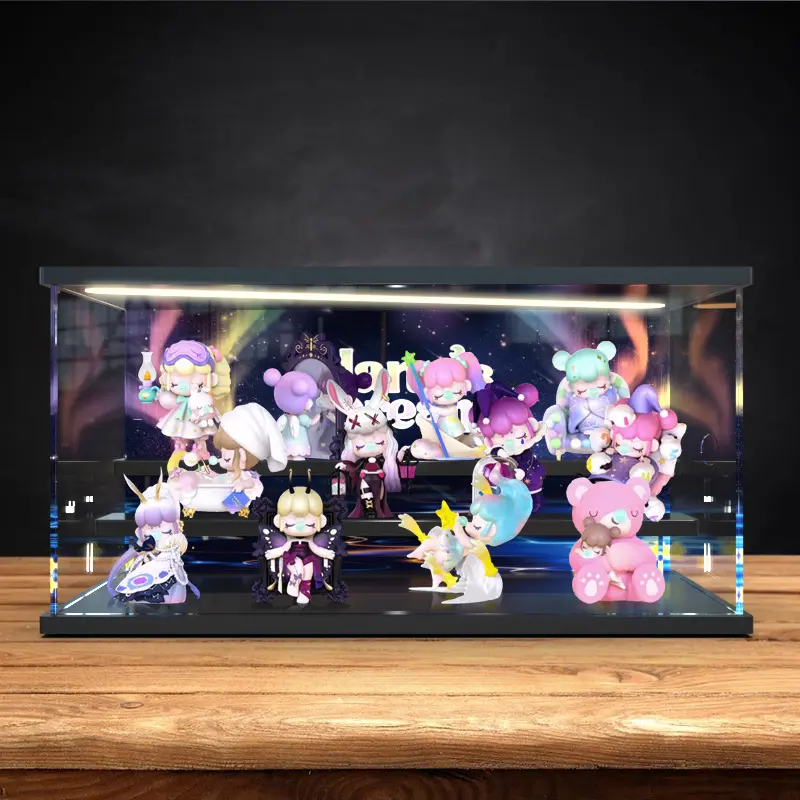 灯光亚克力展示盒rolife若来nanci囡茜的梦系列盲盒防尘收纳盒