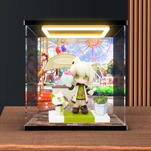 适用 明日方舟 来份甜点Q版系列 凯尔希 手办回灯款亚克力收纳盒