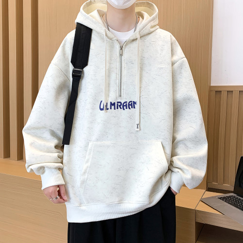 重磅扎染卫衣男秋季新款美式