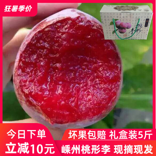 绍兴特产嵊州桃形李现摘新鲜水果
