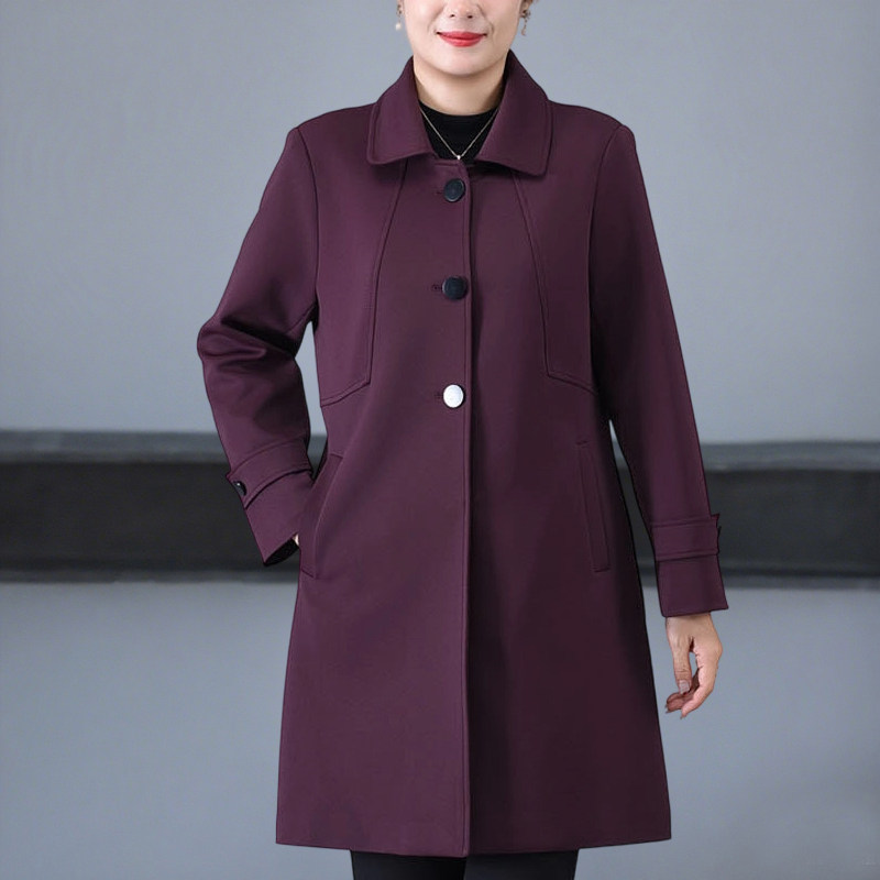 中老年女装春秋风衣外套洋气妈妈装加肥加大码宽松200斤中年妇女