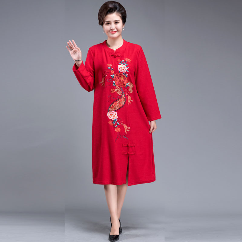 加肥加大结婚连衣裙礼服婆婆妈妈