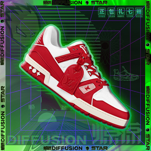 燎原Louis Vuitton LV Trainer路易威登红白慈善款低帮板鞋1A8PJW