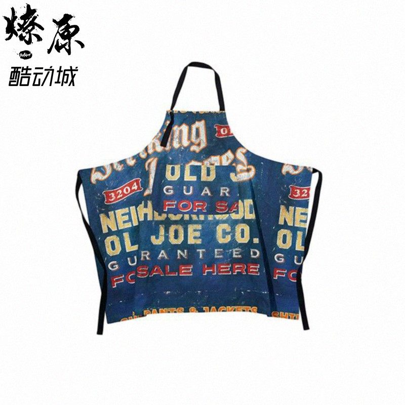 LIAOYUAN NEIGHBORHOOD NBHD OLD JOE C-APRON 18FW 레트로 프린트 앞치마