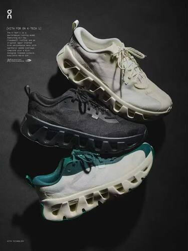 On昂跑 x Kith 联名款 K-Tech 1休闲运动鞋男女同款白绿