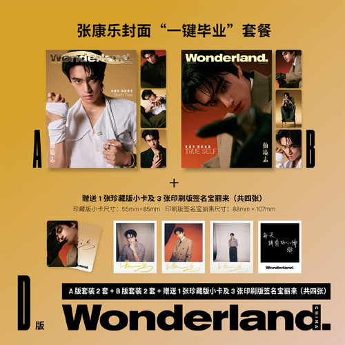 计入销量 新视线 八月 张康乐生日刊 封面ABCD套装 含官方小卡 宝丽来  《晨刊Wonderland.》/时装男士杂志/费加罗杂志2025年8/1月