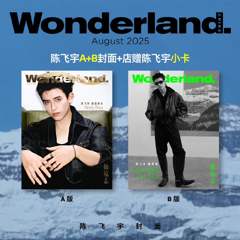 计入销量 新视线 8月 陈飞宇封面A/B+店赠陈飞宇小卡 晨刊Wonderland.杂志2025年八月 陈飞宇封面