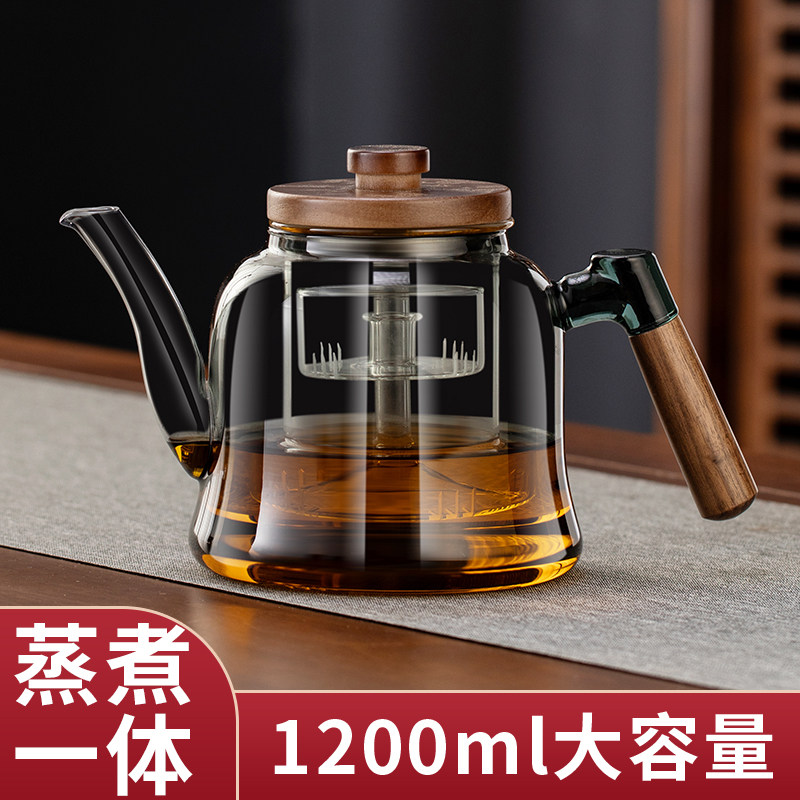 玻璃煮茶壶2026新款烧水壶泡茶专用加厚耐高温大容量蒸煮茶具套装图片