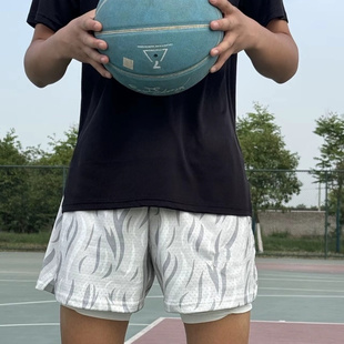 假两件篮球短裤夏季美式速干运动训练裤不过膝四分球裤柳叶刀系列
