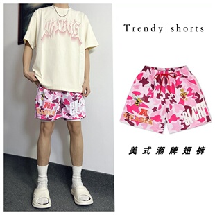 美式短裤春夏季国潮宽松速干篮球运动裤体育生跑步训练不过膝短裤