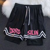 儿童速干透气球裤 运动短裤 篮球假两件训练裤 美式 内衬防走光 四分裤