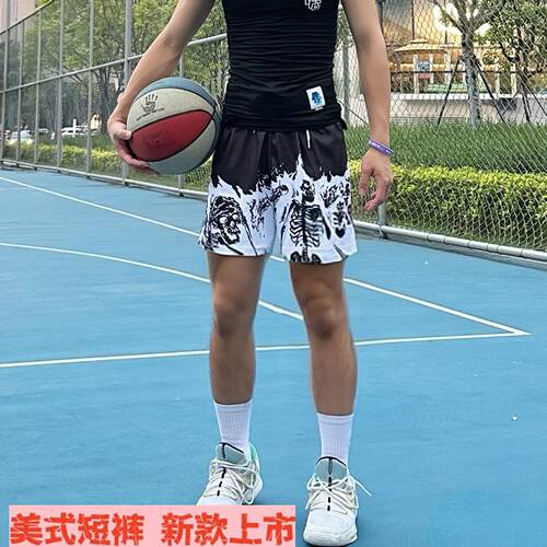 美式潮牌短裤男夏季街头速干透气四分宽松休闲跑步训练运动篮球裤