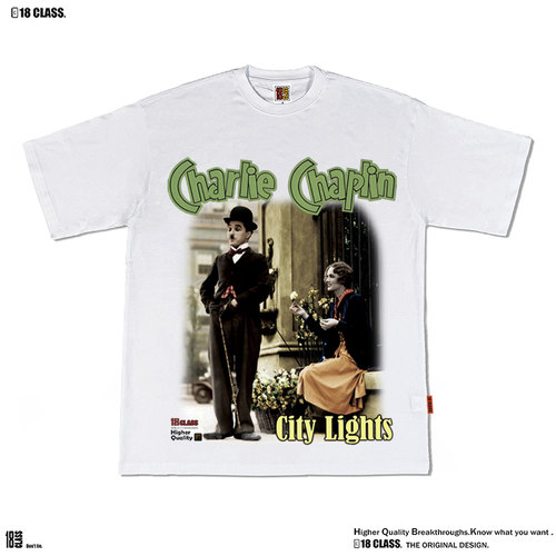 卓别林城市之光复古卫衣T恤